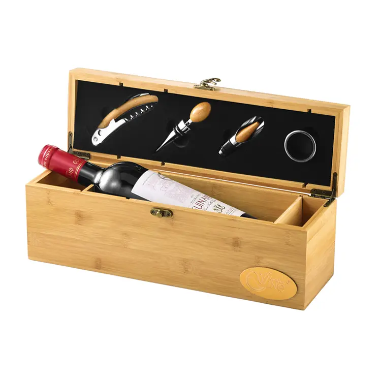 Una utrem Bamboo vinum Set
